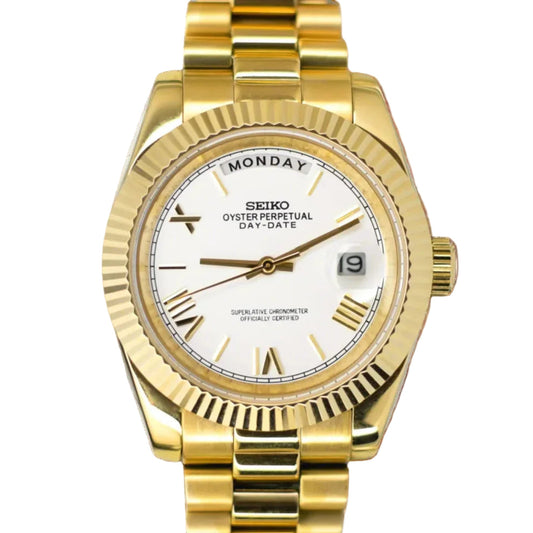 Seiko Mod Daytime Gold Watch