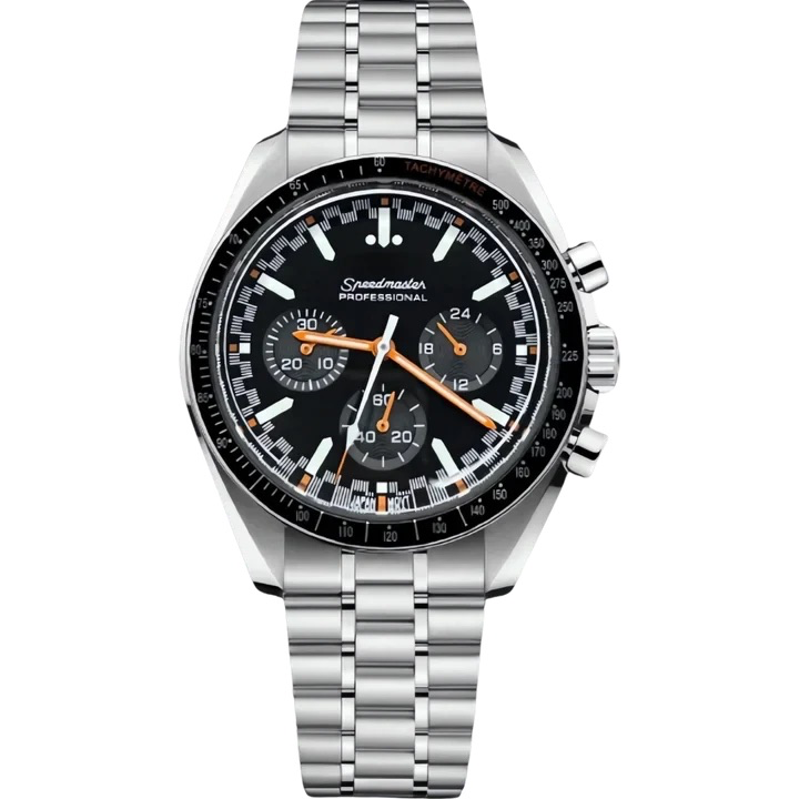 Seiko Mod Moonlight Black Orange Watch